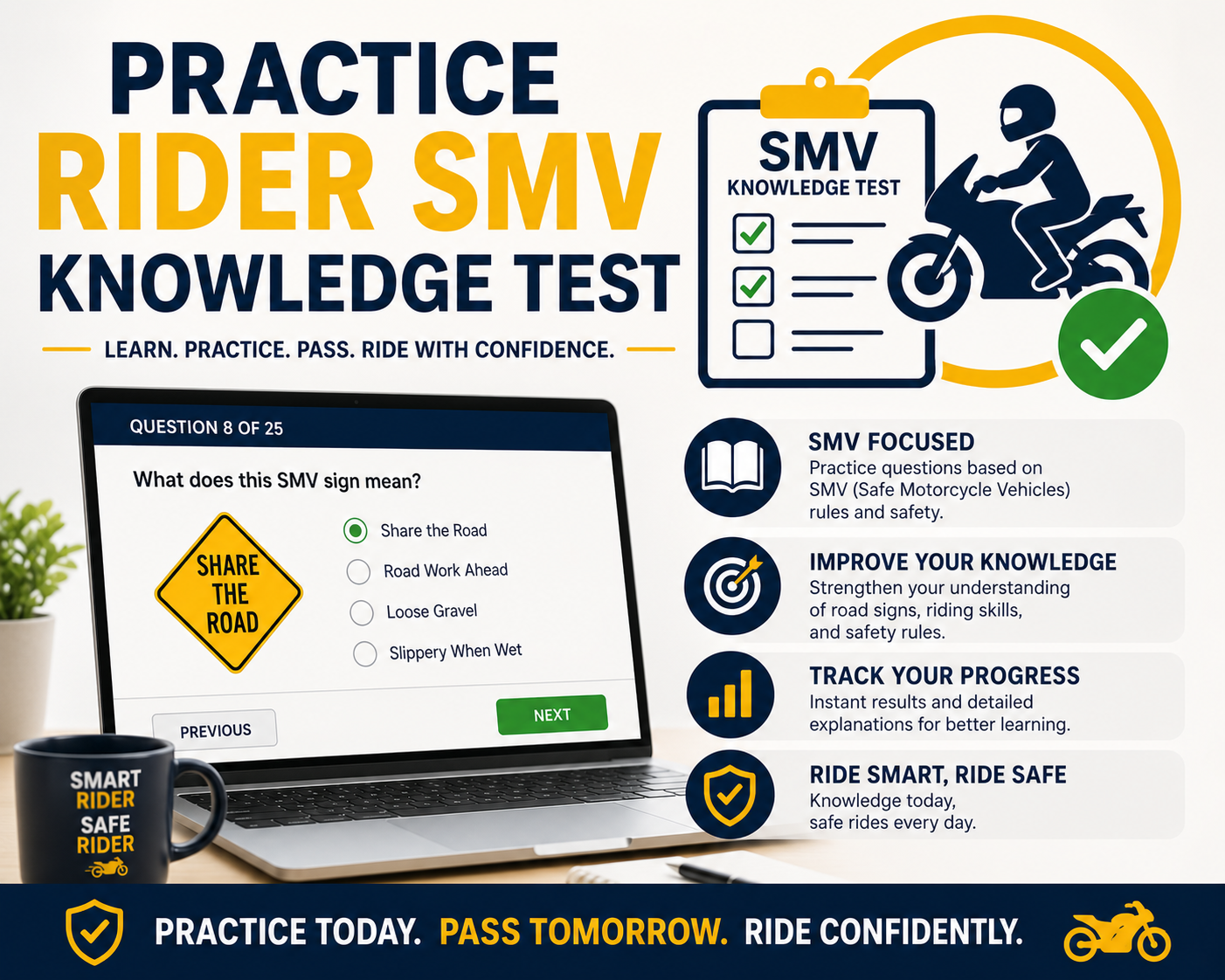Practice Rider SMV Knowledge Test